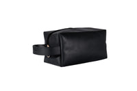 Dopp Kit Toiletry Leather Bag NO72 - Black