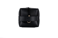 Dopp Kit Toiletry Leather Bag NO72 - Black