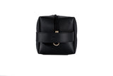Dopp Kit Toiletry Leather Bag NO72 - Black