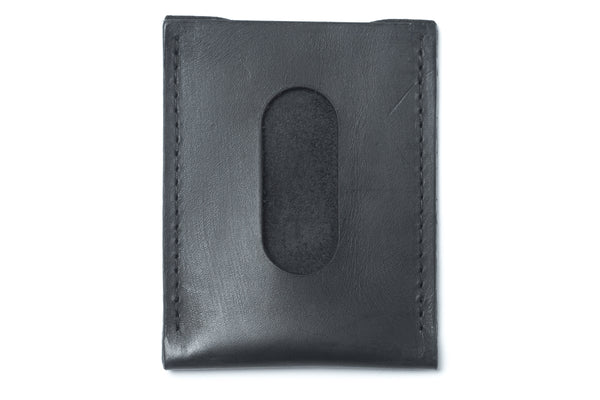 Card Sleeve Leather Wallet NO23 - Black