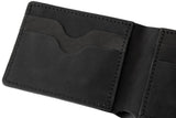 Billfold Leather Wallet NO77 - Black