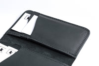 Vertical Leather Wallet NO22 - Dark Olive