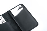 Vertical Leather Wallet NO22 - Dark Olive