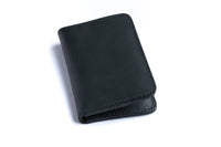 Vertical Leather Wallet NO22 - Dark Olive