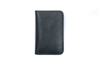 Vertical Leather Wallet NO22 - Dark Olive