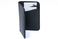 Vertical Leather Wallet NO22 - Black