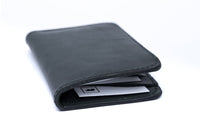 Vertical Leather Wallet NO22 - Dark Olive