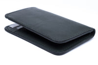Vertical Leather Wallet NO22 - Dark Olive