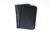 Vertical Leather Wallet NO22 - Black