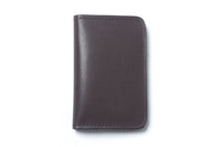 Vertical Leather Wallet NO22 - Dark Brown