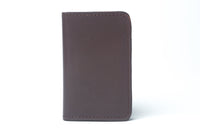 Vertical Leather Wallet NO22 - Dark Brown