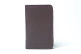 Vertical Leather Wallet NO22 - Dark Brown