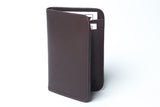 Vertical Leather Wallet NO22 - Dark Brown