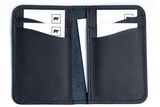 Vertical Leather Wallet NO22 - Black